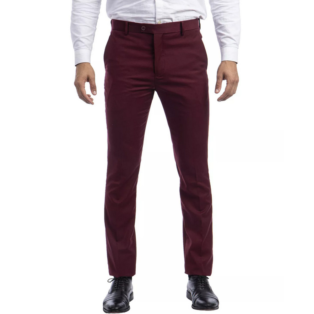 Sean Alexander Performance Men's Stretch Dress Pants Burgundy Size 40W 4428